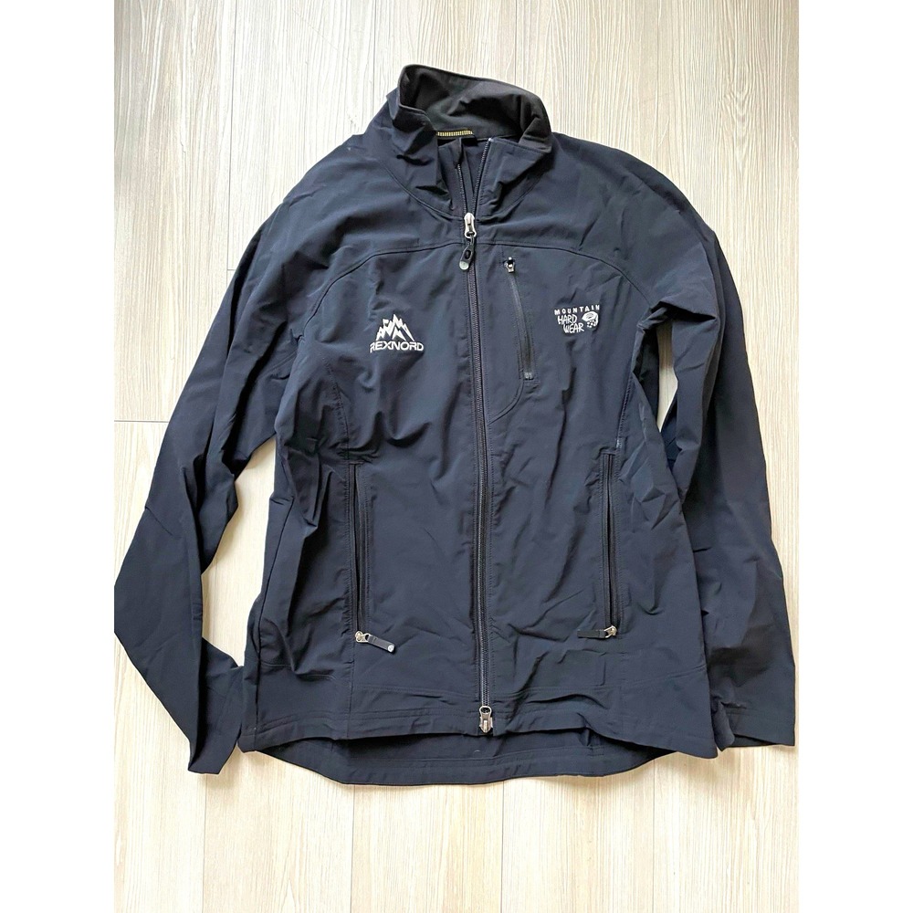 Mountain Hardwear Women's Black Softshell Full Zip Jacket Size M Hiking Fall
